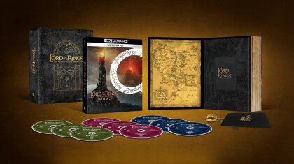 The Lord of the Rings 1-3 - The Motion Picture Trilogy (One Ring Giftbox, Extended Edition, Version Cinéma, Édition Collector Limitée, 9 4K Ultra HDs)