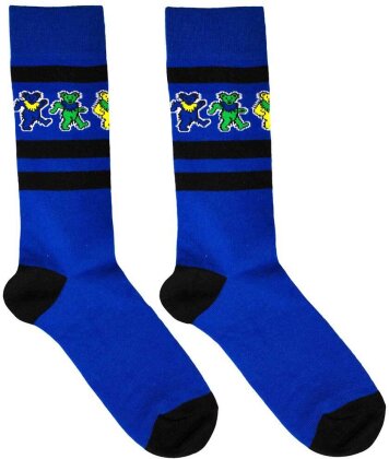 Grateful Dead Unisex Ankle Socks: Dancing Bears Stripe (UK Size 6 - 11) - Grösse UK Size 6 - 11