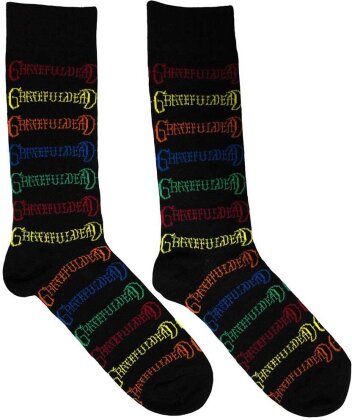 Grateful Dead Unisex Ankle Socks: Coloured Logos Pattern (UK Size 6 - 11) - Taille UK Size 6 - 11