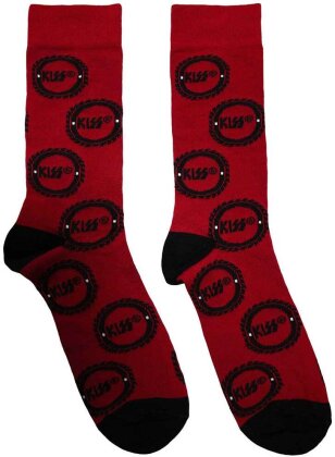 KISS Unisex Ankle Socks: Buzzsaw Logo Pattern (UK Size 6 - 11) - Grösse UK Size 6 - 11