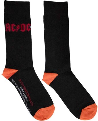 AC/DC Unisex Ankle Socks: Red Logo (UK Size 6 - 11) - Grösse UK Size 6 - 11