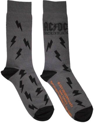 AC/DC Unisex Ankle Socks: Back in Black Bolts (UK Size 6 - 11) - Grösse UK Size 6 - 11