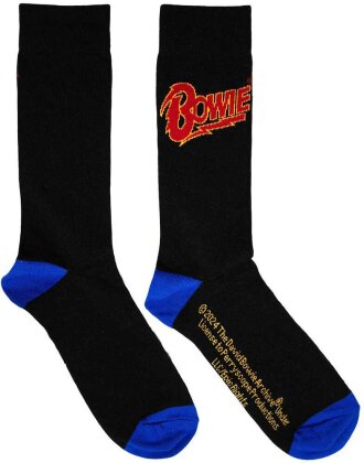 David Bowie Unisex Ankle Socks: Logo Blue Contrast (UK Size 6 - 11) - Grösse UK Size 6 - 11