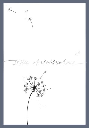 Stille Anteilnahme - Pusteblume Doppelkarte