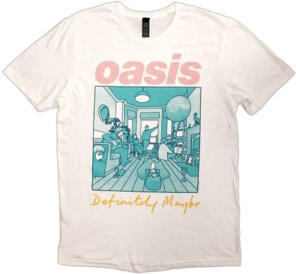 Oasis Unisex T-Shirt - Definitely Maybe Illustration Colour (White)