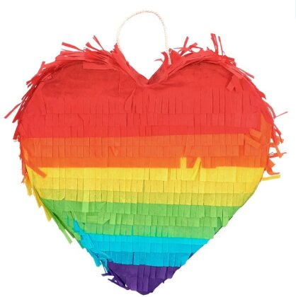 Regenbogen Piñata Herz