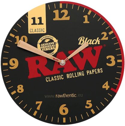 Raw Black Wall Clock 30cm