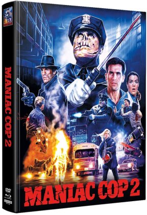 Maniac Cop 2 (1990) (Wattiert, Edizione Limitata, Mediabook, 4K Ultra HD + Blu-ray + DVD)