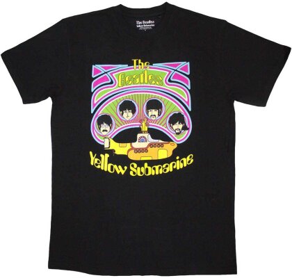 The Beatles Unisex T-Shirt - Yellow Submarine Heads in Circles v2