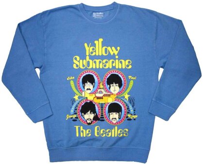 The Beatles Unisex Sweatshirt - Yellow Submarine Heads In Circles