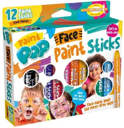 Paint Pop - Face Paint Sticks 12-Pack (Gesichtsmalfarben)