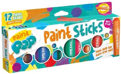 Paint Pop - Paint Sticks 12-Pack (klassische Farben)