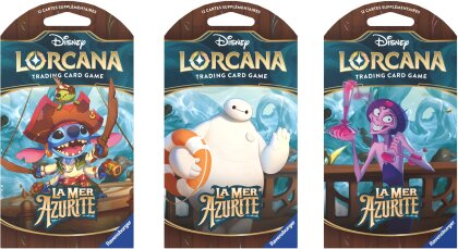 Disney Lorcana JCC : La Mer Azurite - Booster sous blister (1x blister cartonné aléatoire)