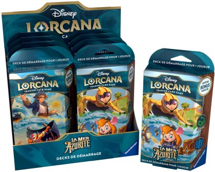 Disney Lorcana JCC : La Mer Azurite - Display de Deck de démarrage (8 Decks)