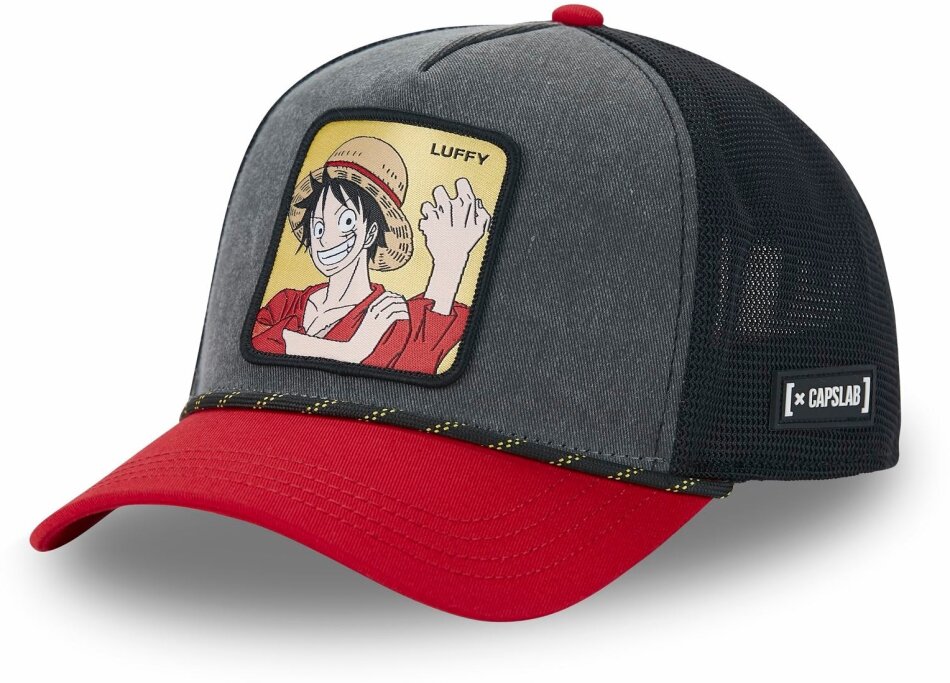 Casquette Trucker Premium - Luffy (Rouge/Gris) - One Piece - U