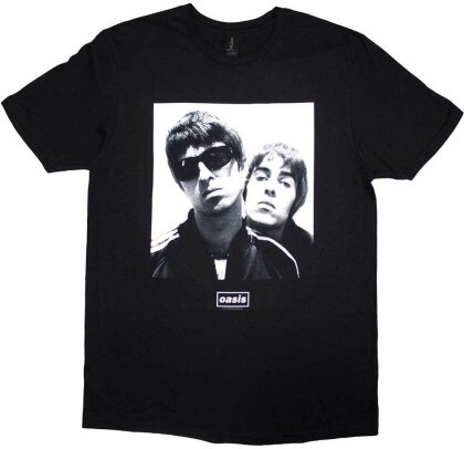 Oasis Unisex T-Shirt - Noel & Liam Square Photo (Black)