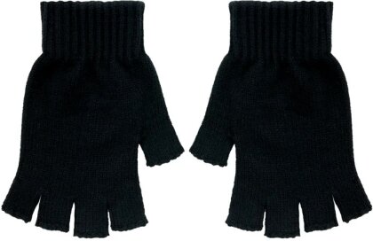 Black Essential Fingerless Gloves - S/M