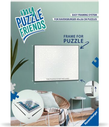 Puzzle-Rahmen weiß 500 Teile - Format 50 x 37 cm