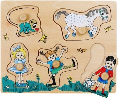 Pippi Langstrumpf Puzzle Knopf