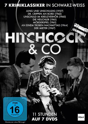 Hitchcock & Co. - 7 Krimiklassiker in Schwarz-Weiss (s/w, 7 DVDs)