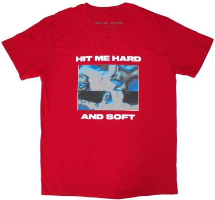 Billie Eilish Unisex T-Shirt - Hit Me Hard And Soft Negative (Red)