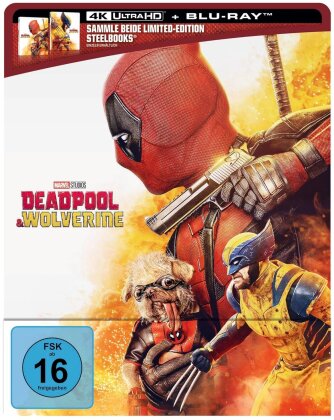 Deadpool & Wolverine - Deadpool 3 (2024) (Cover Deadpool, Limited Edition, Steelbook, 4K Ultra HD + Blu-ray)