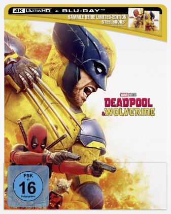 Deadpool & Wolverine - Deadpool 3 (2024) (Cover Wolverine, Limited Edition, Steelbook, 4K Ultra HD + Blu-ray)