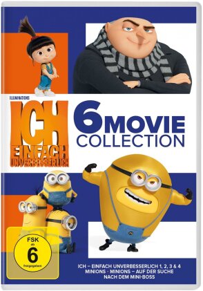 Ich - Einfach unverbesserlich 1-4 / Minions & Minions - Auf der Suche nach dem Mini-Boss (2022) - 6-Movie Collection (6 DVDs)