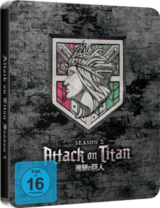 Attack on Titan - Staffel 2 (Gesamtausgabe, Limited Edition, Steelbook, 2 DVDs)