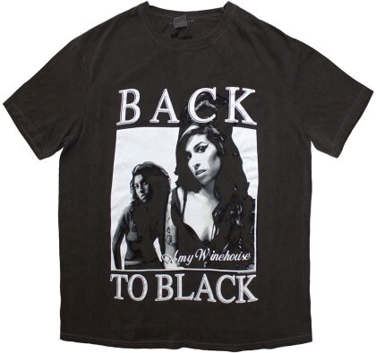 Amy Winehouse Unisex T-Shirt - Back To Black (Black Wash) (Wash Collection)