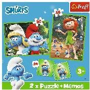 2 in 1 Puzzles + Memo - Die Schlümpfe haben Spaß