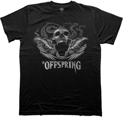 The Offspring Unisex T-Shirt - Feathered Winged Skull (Black)