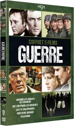 Coffret 5 Films Guerre - Quand les aigles attaquent / De l’or pour les braves / Les douze salopards / Le Docteur Jivago / Platoon (5 DVDs)