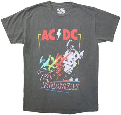 AC/DC Unisex T-Shirt - Vintage '74 Jailbreak (Grey)