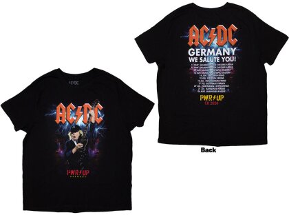 Ac/Dc: Rock Off - Pwr-Up Germany Eu Tour '24 Back Print & Ex-Tour (T-Shirt Unisex Tg. 3XL) - Grösse XXXL