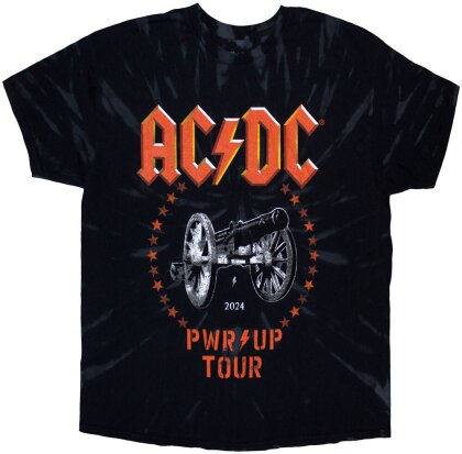 AC/DC Unisex T-Shirt - PWR-UP Tour '24 Cannon (Black) (Ex-Tour) - Grösse S