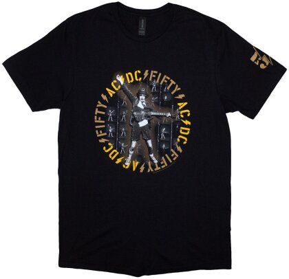 AC/DC Unisex T-Shirt - Fifty Angus Repeat (Black)