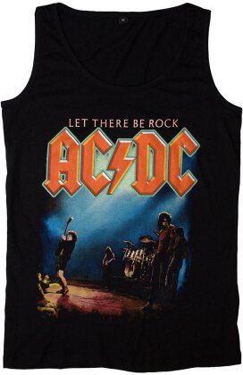 AC/DC Ladies Vest T-Shirt - Let There Be Rock (Black)