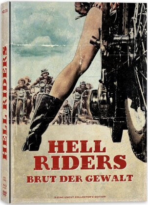 Hell Riders - Brut der Gewalt (1984) (Cover A, Limited Edition, Mediabook, Uncut, Blu-ray + DVD)
