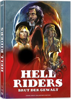 Hell Riders - Brut der Gewalt (1984) (Cover C, Limited Edition, Mediabook, Uncut, Blu-ray + DVD)