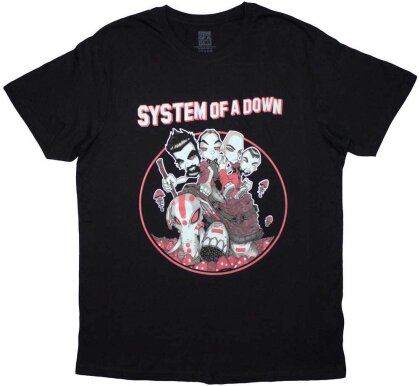 System Of A Down Unisex T-Shirt - Mushroom People (Black)