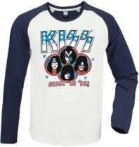 Kiss - Kiss Alive In 77 Vintage White / Navy Medium Baseball Jersey