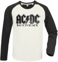 AC/DC - Ac/Dc Back In Black Vintage White / Charcoal X Lxrge Baseball Jersey