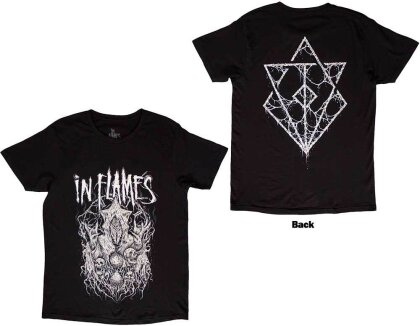 In Flames Unisex T-Shirt - Buried in Time (Black) (Back Print)