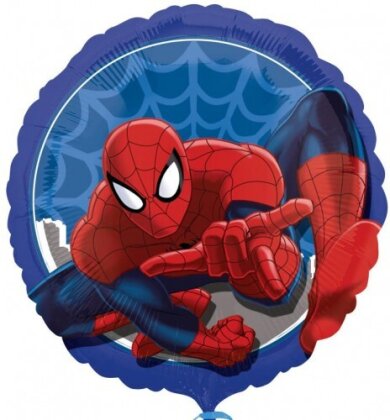 Spiderman rund Silberfolienballon