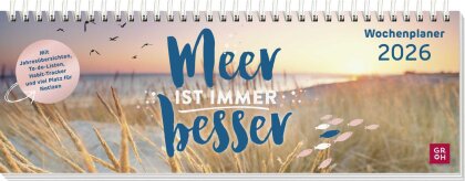 Tischkalender 2026 quer - Meer ist immer besser