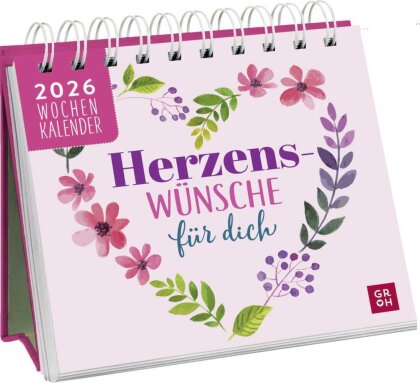 Mini-Wochenkalender 2026 - Herzenswünsche für dich