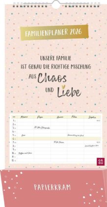 Familienplaner 2026 - Unsere Familie ist genau die richtige Mischung aus Chaos und Liebe