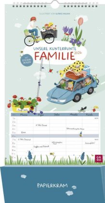 Familienplaner 2026 - Unsere kunterbunte Familie