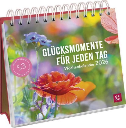 Wochenkalender 2026 - Glücksmomente für jeden Tag